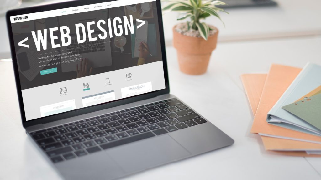 Web design concept for a small business, showcasing website development NYC.
