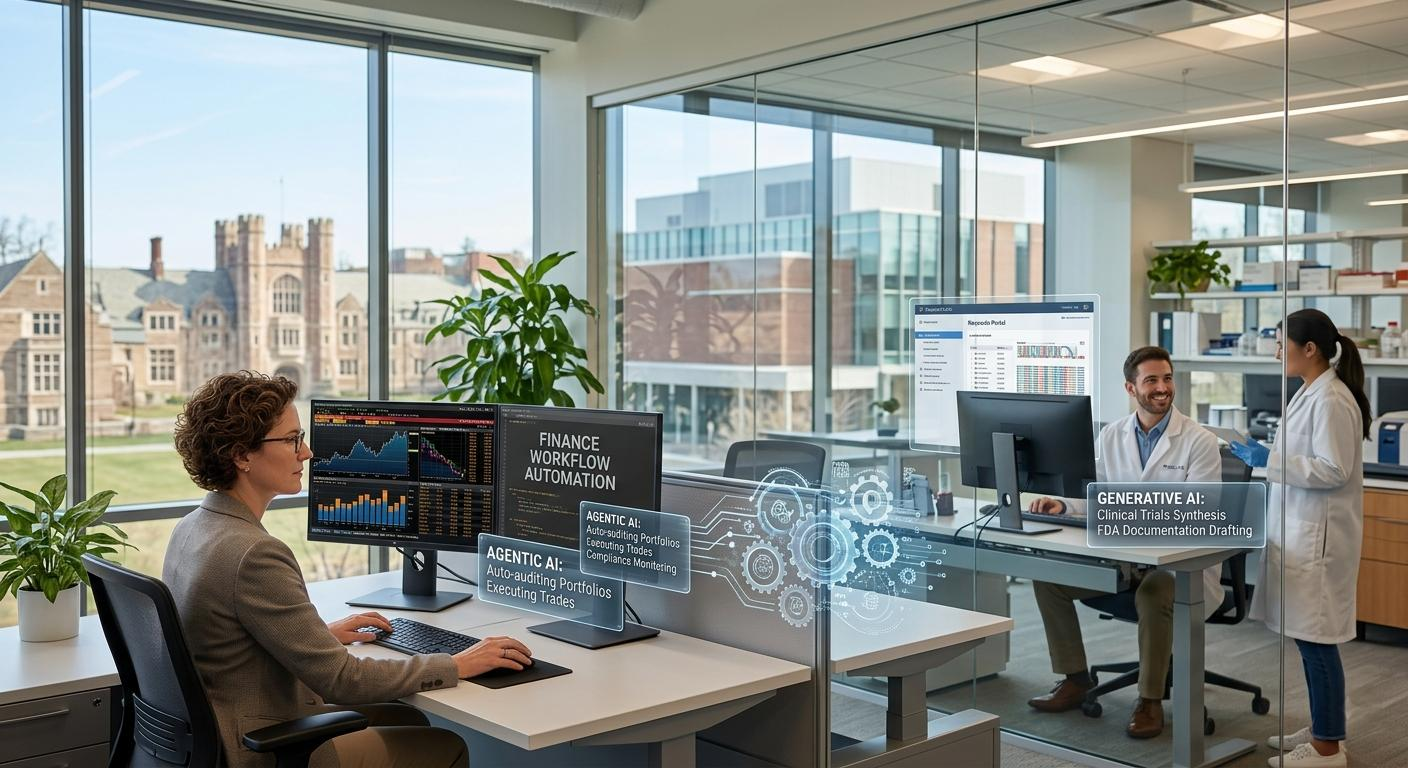 A team collaborating on Agentic AI development Dallas in a modern enterprise office.