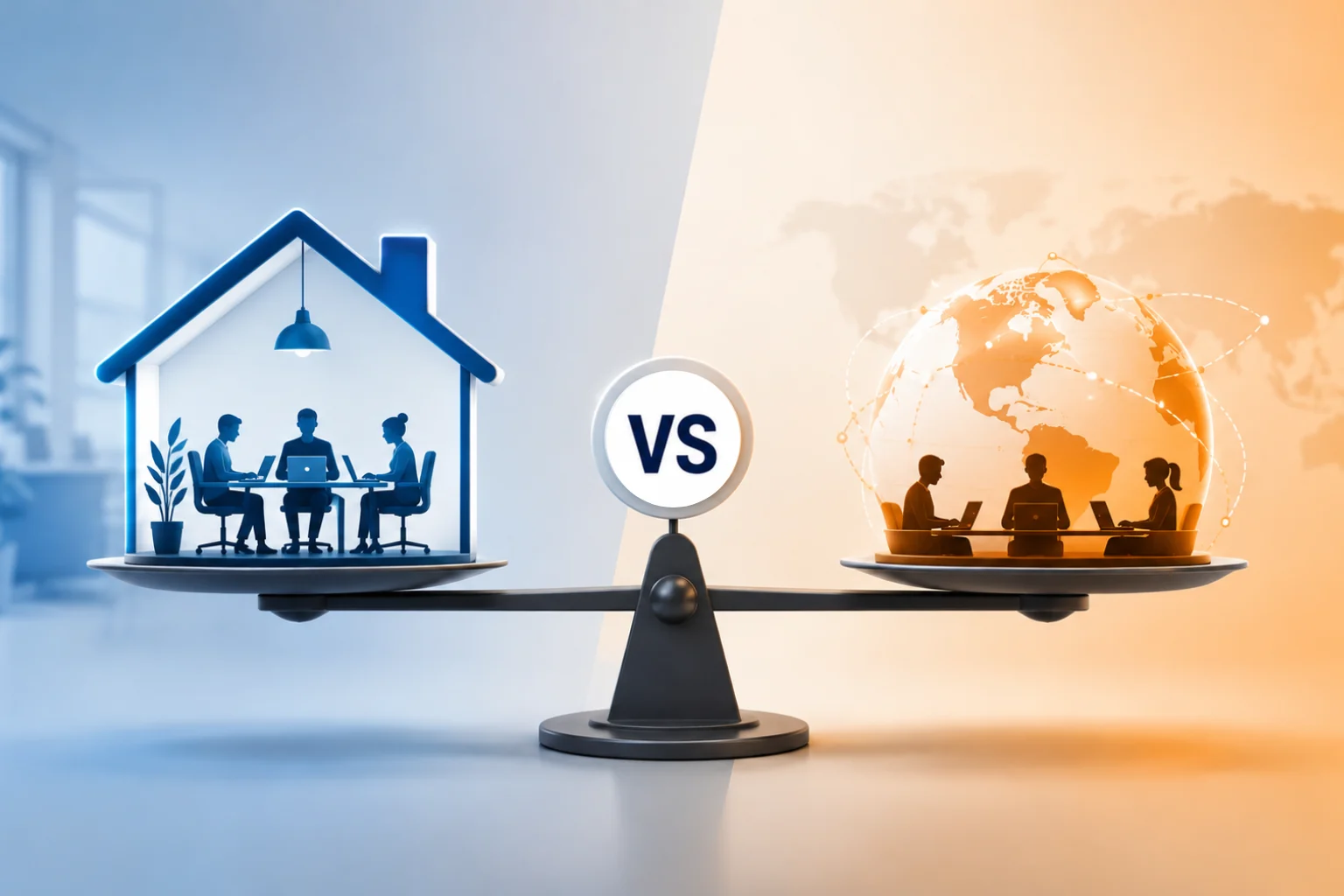 A scale balancing in-house vs remote options to hire full stack developer Dallas TX talent.